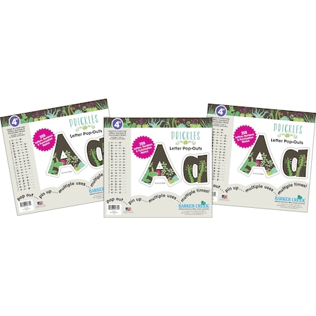 Barker Creek Prickles 4" Letter Pop-Outs, 765/Set 4319